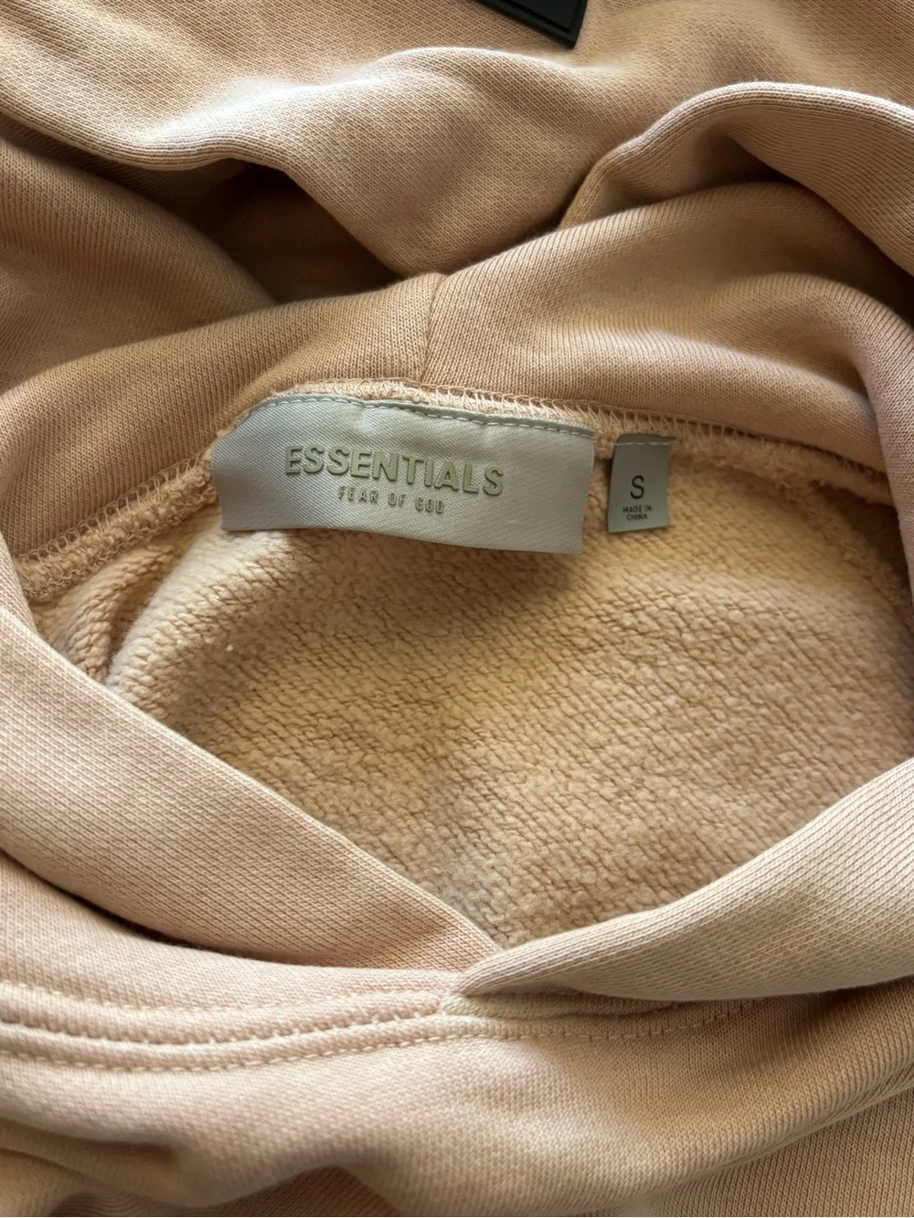 Essentials Fear of God Crewneck Hoodie in Blush